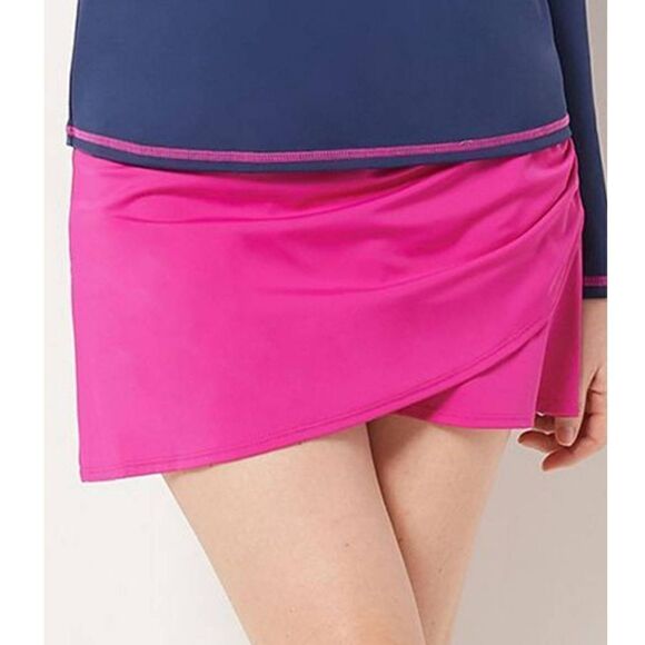 Fuchsia Wrap Swim Skirt - Picture 2 of 2